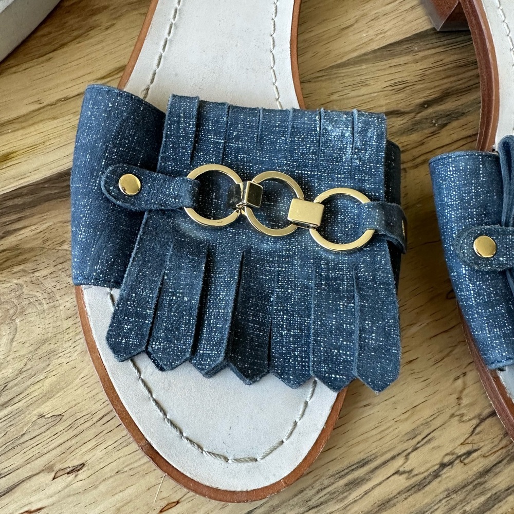 Kate spade gently used denim sandals size 8m